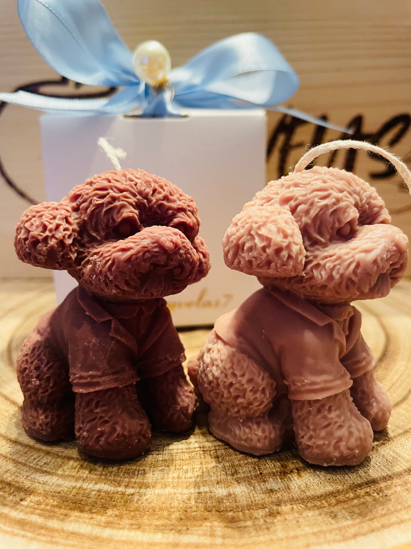 ⭐ Pequeño Caniche – Vela Decorativa Artesanal
