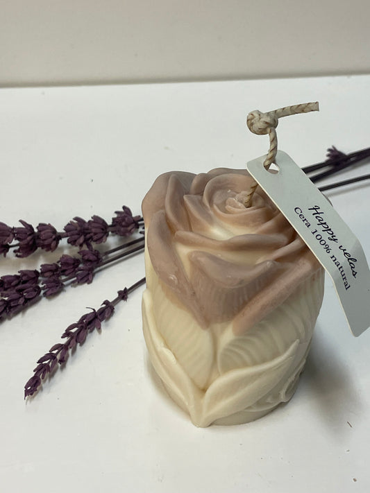 🌹 Rosa Eterna – Vela Flor Artesanal de Soja