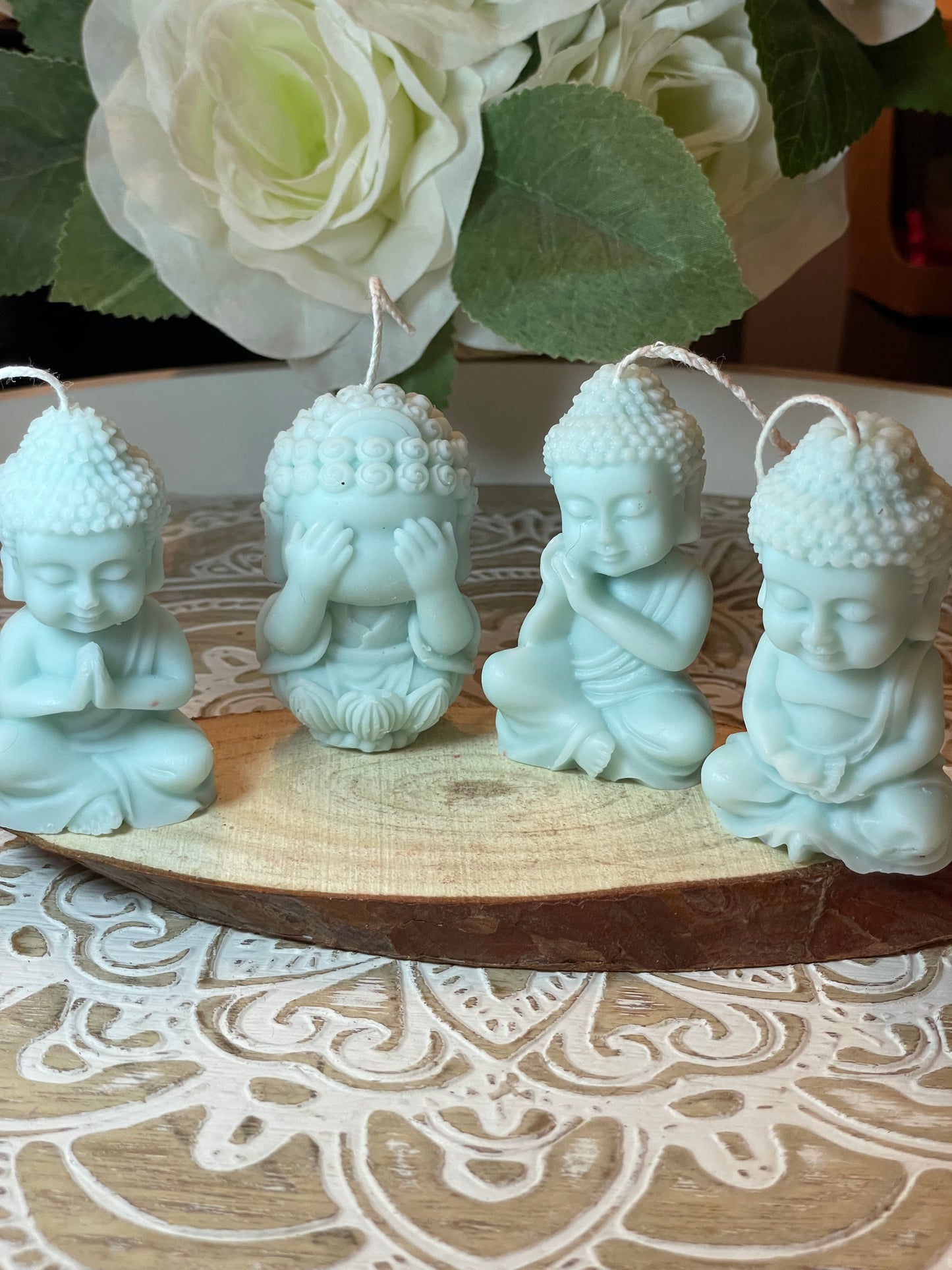 🕉️ Vela Buda Aromática con Incienso y Tomillo