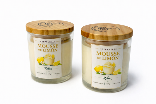 Vela aromática mousse de limón – Aroma dulce y cítrico