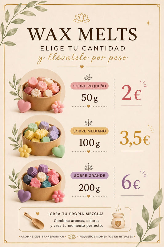 CREA TU MIX A GRANEL - Wax Melts Artesanales (Elige tus aromas y figuras)