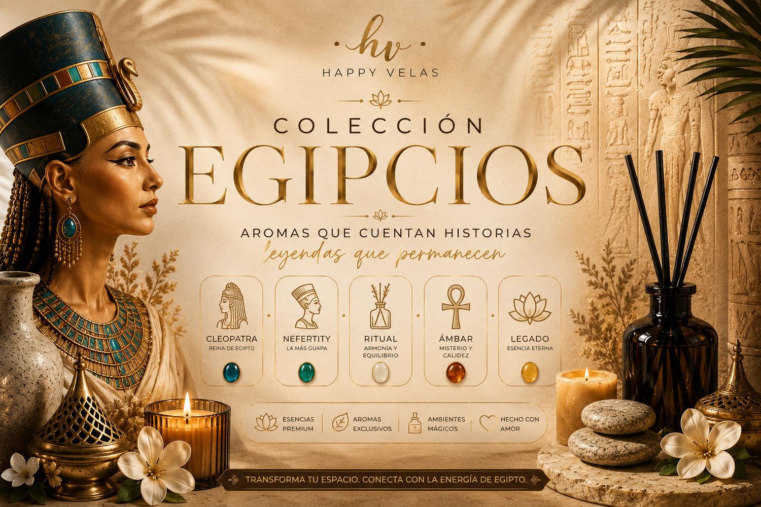✨ Colección Egipcios – Happy Velas ✨
