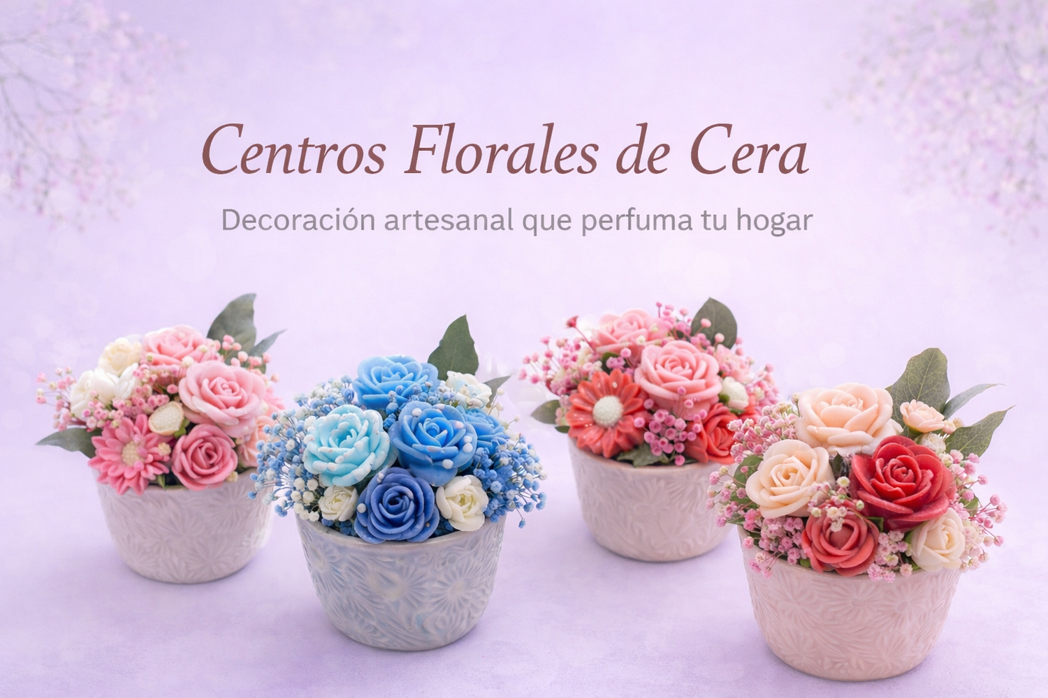 🌸 Centros Florales – Colección Happy Velas
