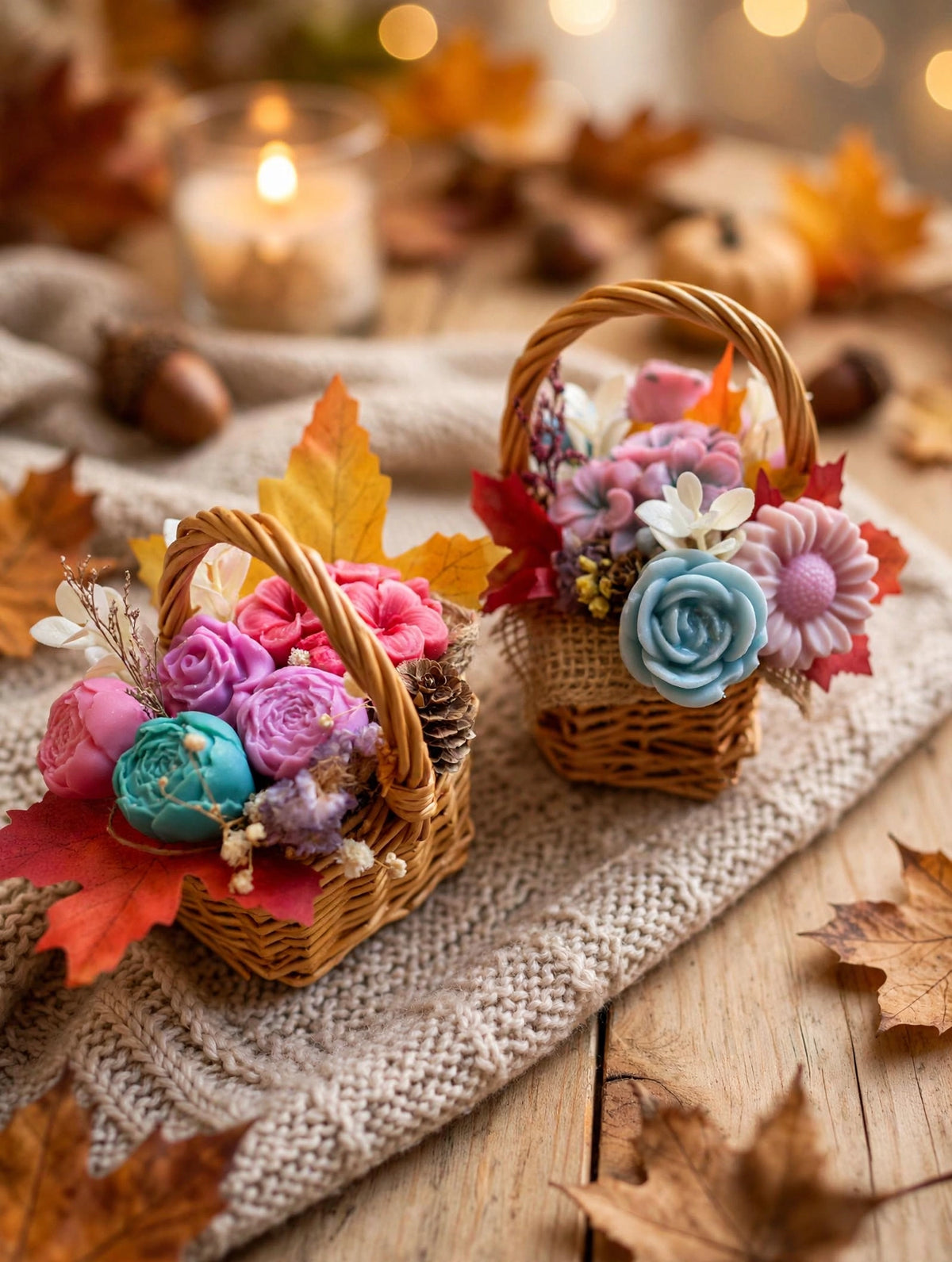 🍂 Mini Cesta de Mimbre · Wax Melts