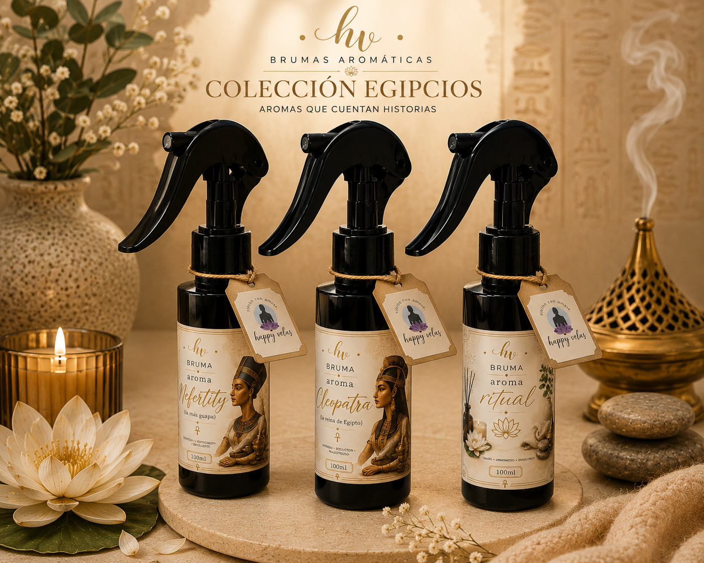 ✨ Brumas Egipcias – Happy Velas ✨