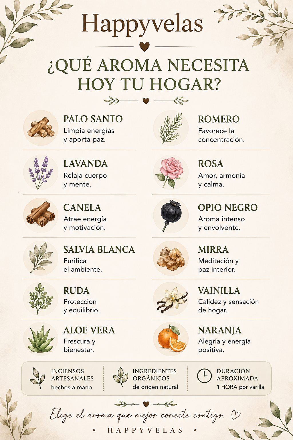 🌿 Inciensos artesanales orgánicos