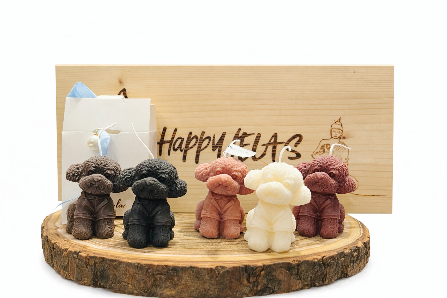 ⭐ Pequeño Caniche – Vela Decorativa Artesanal