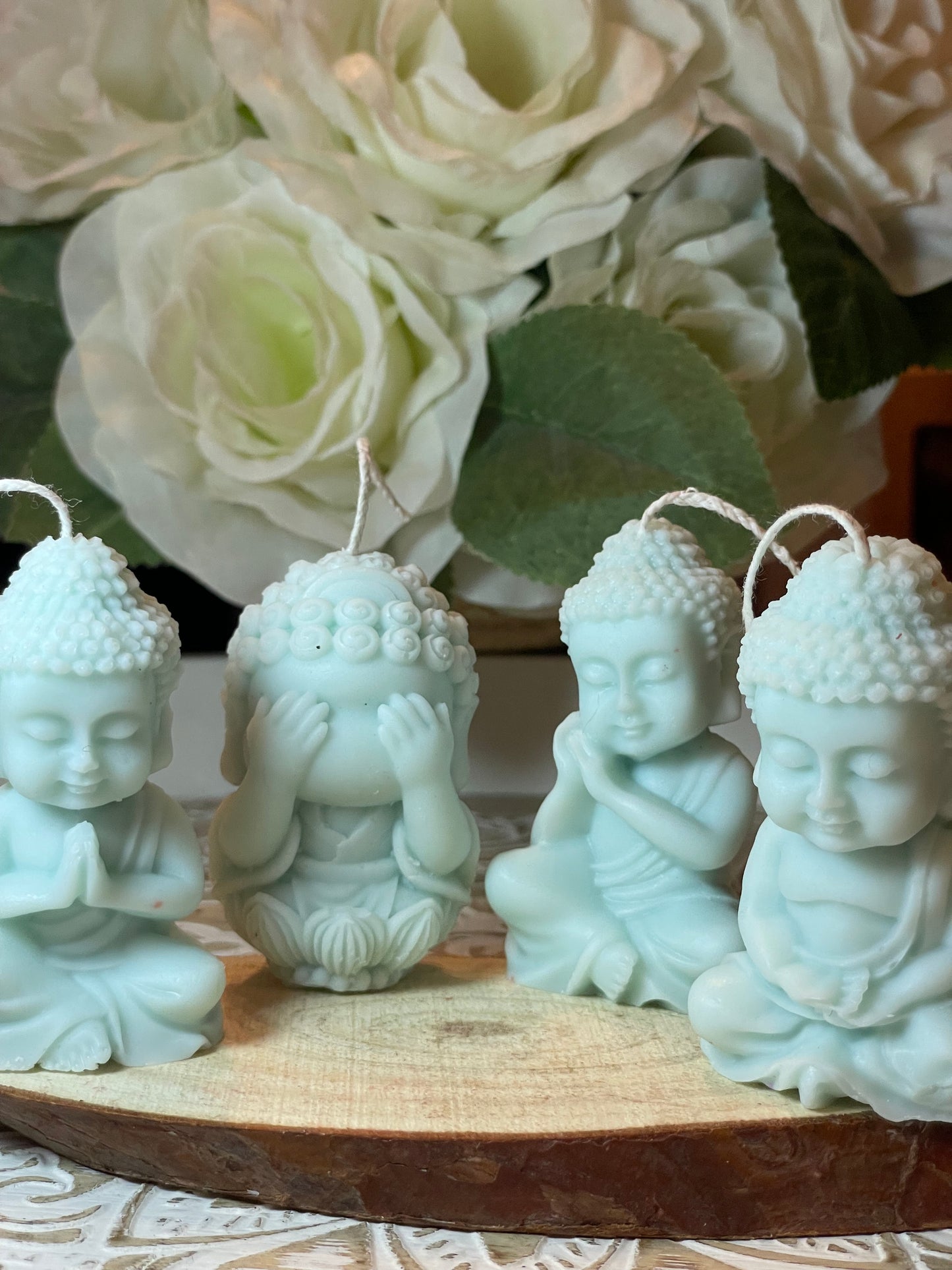 🕉️ Vela Buda Aromática con Incienso y Tomillo
