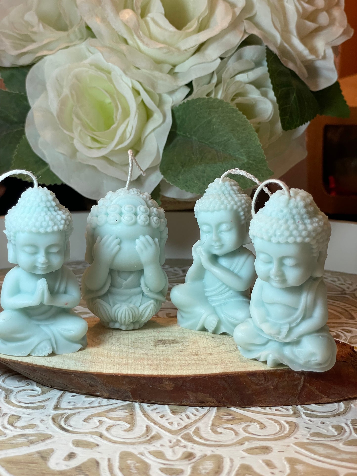 🕉️ Vela Buda Aromática con Incienso y Tomillo