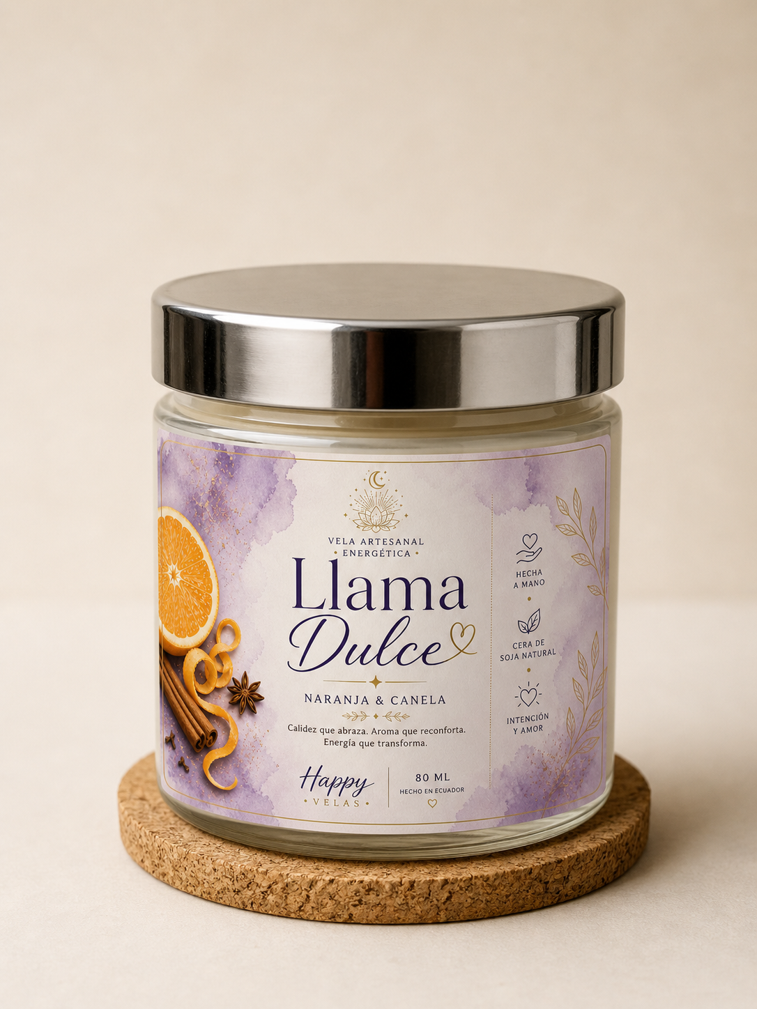 Llama Dulce – Naranja & Canela (80 ml)