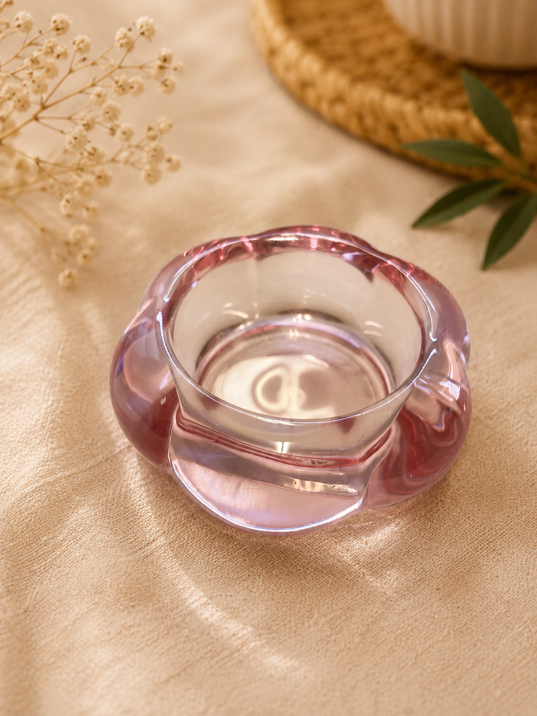 Cuencos Florales de Cristal para Budas ✨