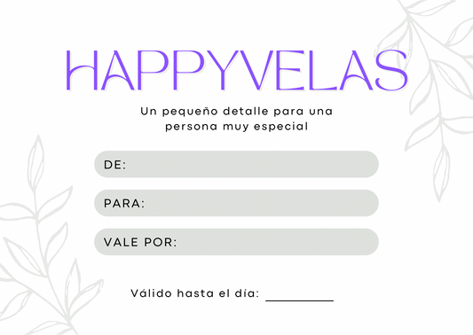 Tarjeta Regalo Happyvelas