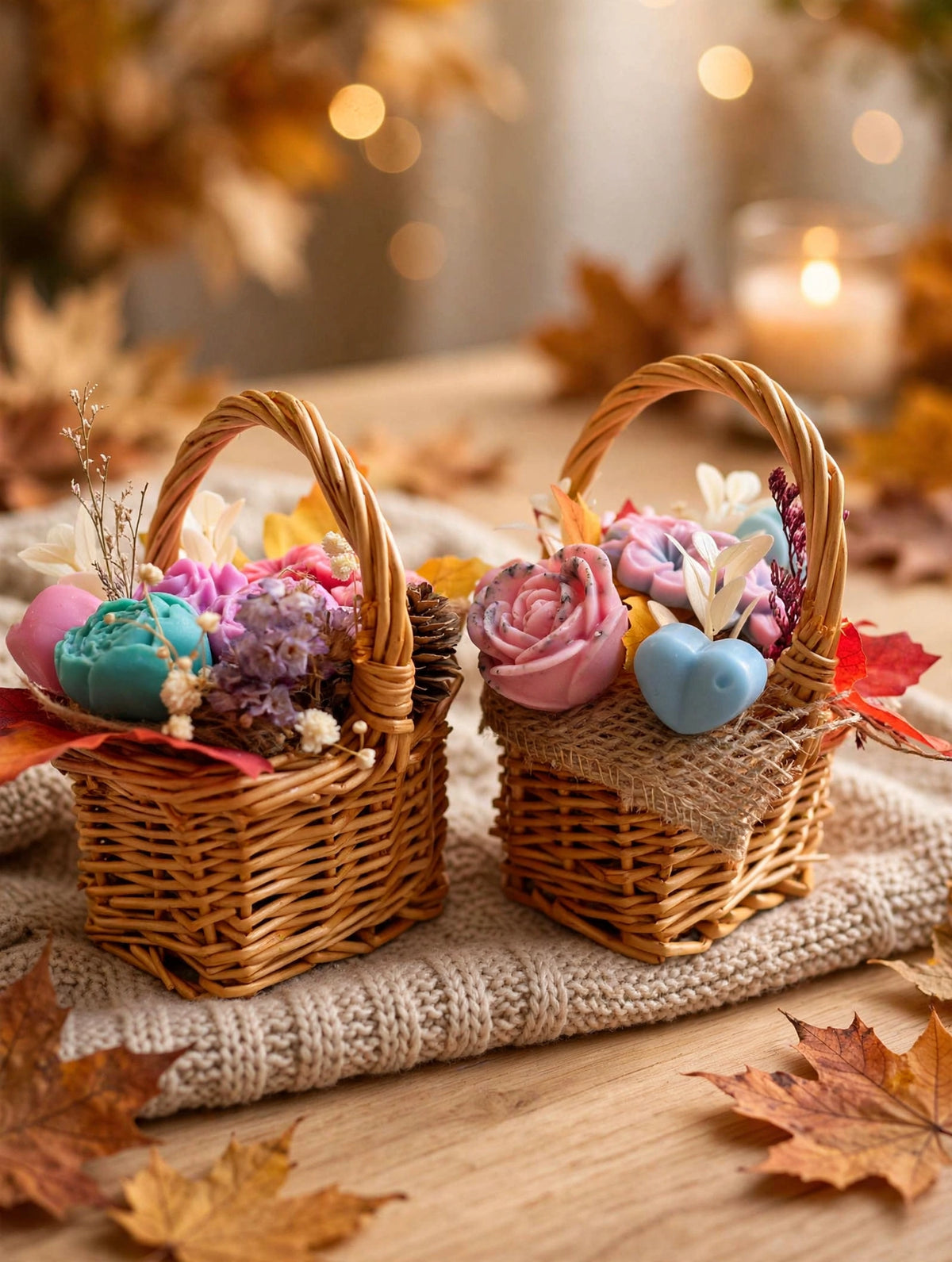 🍂 Mini Cesta de Mimbre · Wax Melts