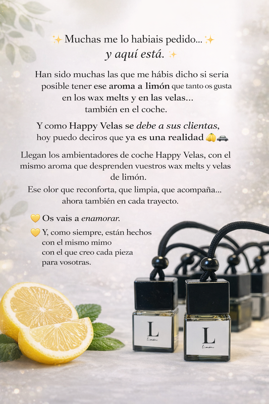 🚗 Ambientador de Coche Happy Velas