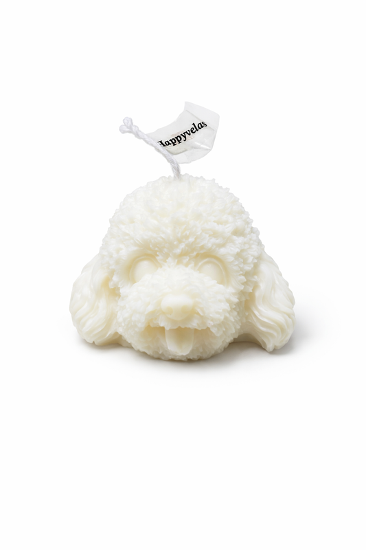 Vela Cabeza de Caniche Artesanal