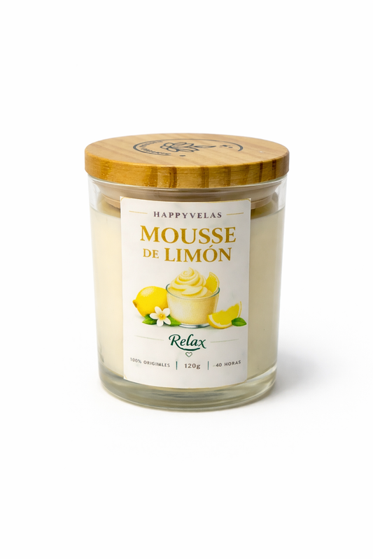 Vela aromática mousse de limón – Aroma dulce y cítrico