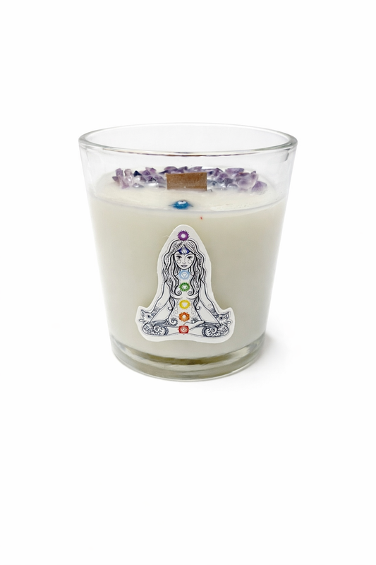 ✨ Vela de Amatista con Amuleto de Protección