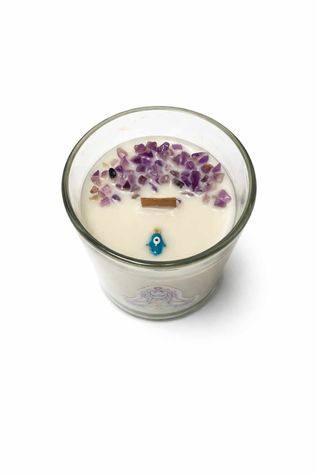 ✨ Vela de Amatista con Amuleto de Protección