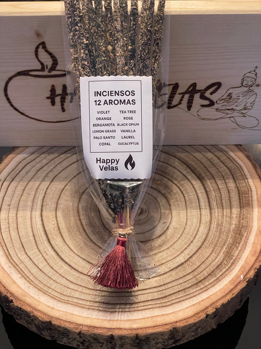 Pack de 12 Inciensos Artesanales – 12 Aromas
