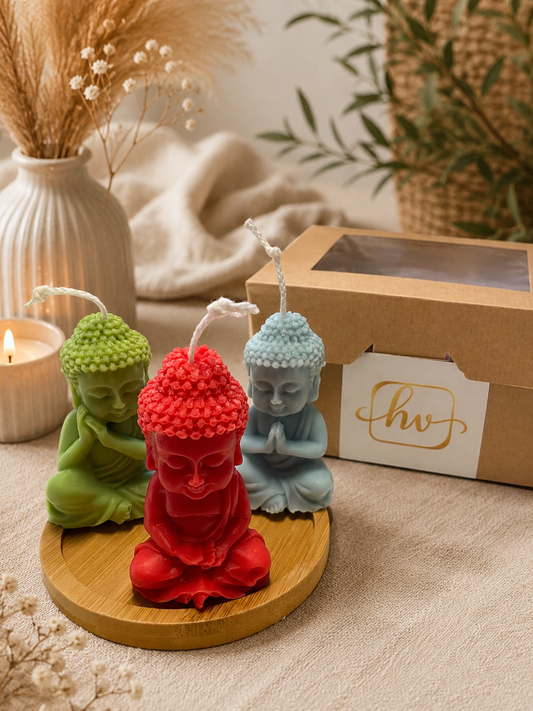 Pack “Trío de Budas” – Happy Velas ✨