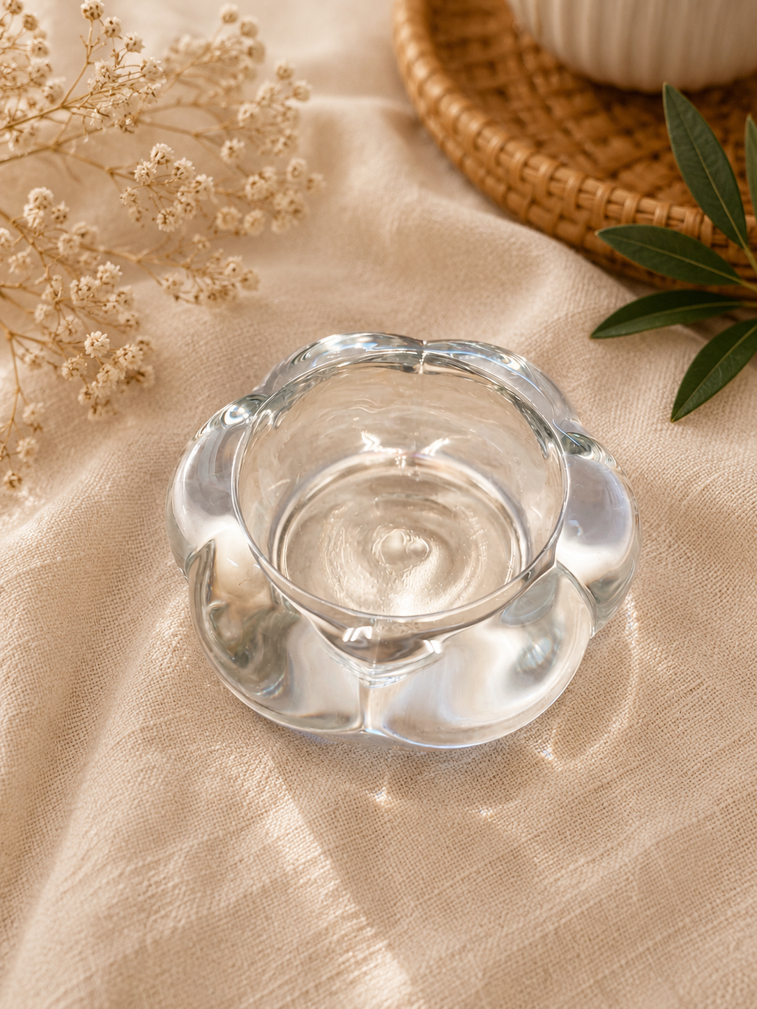 Cuencos Florales de Cristal para Budas ✨