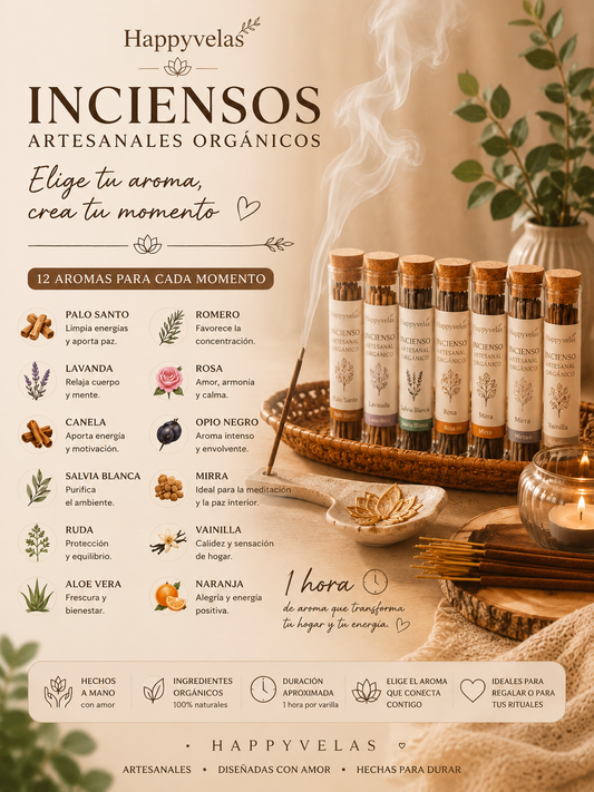 🌿 Inciensos artesanales orgánicos