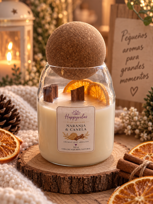 🍊 Vela XXL Canela & Naranja · 325 g