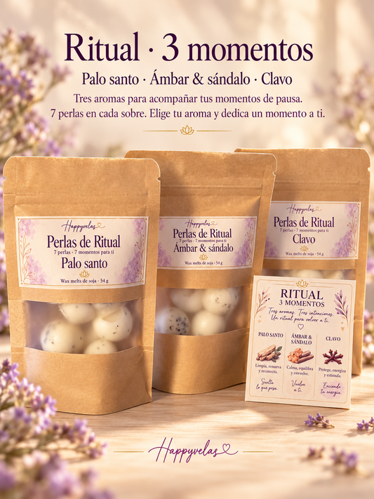 Pack Perlas de Ritual · 3 momentos